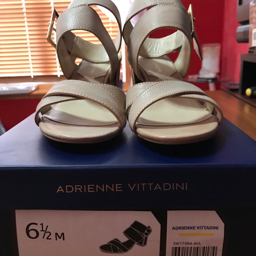 Adrienne Vittaduni  Ankle Strap Heel Sandals 6 1/2